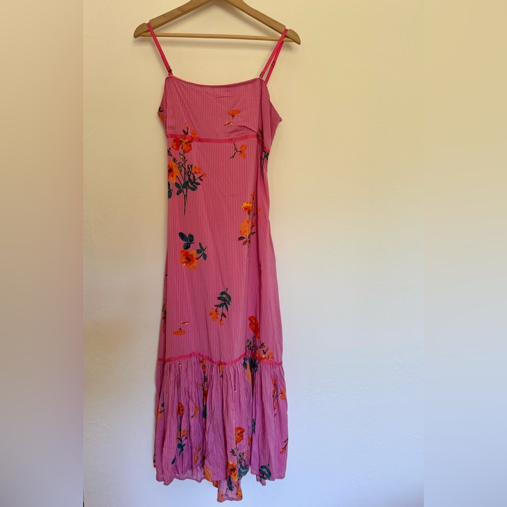 Free People - Floral Pink Midi/Maxi Dress - Size M